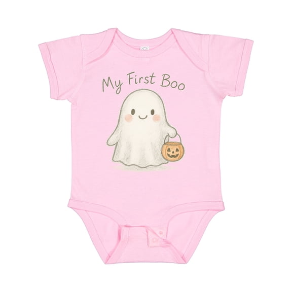 Inktastic My First Boo Cute Ghost Halloween Boys or Girls Baby Bodysuit