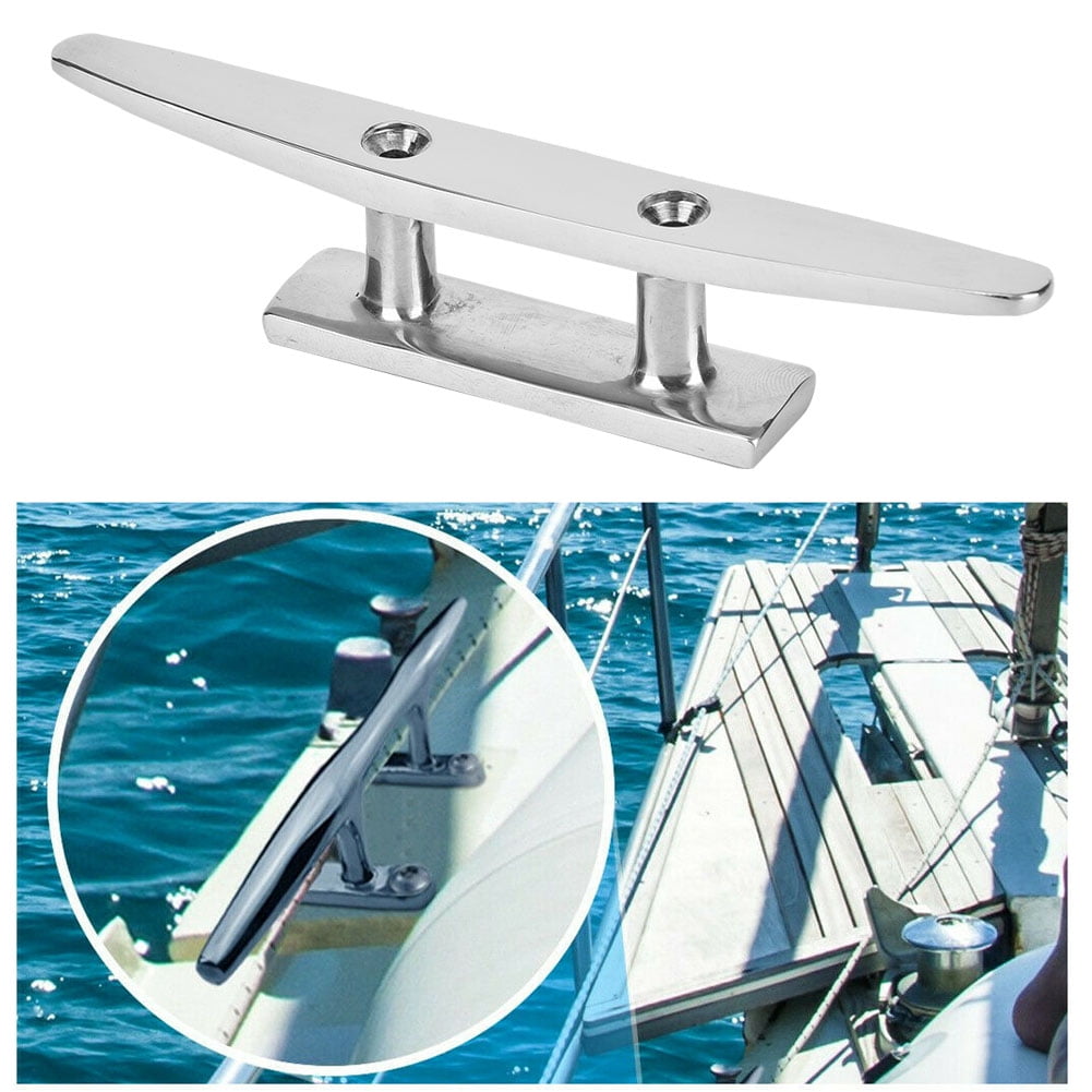 DRELD 4-Inch Open Base Boat Cleat - Stainless Steel Dock Cleat Marine Grade Mooring Accessory