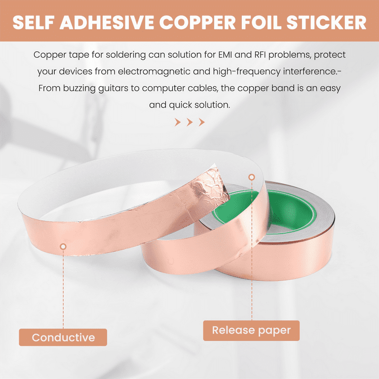 Copper Foil Tape 20Mx30 Mm Wide Adhesive Copper Foil Tape Barrier