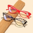 thumbnail image 5 of 6 Pairs of Classic Cat Eye Reading Glasses for Women Blue Light Blocking Retro Readers, Ladies Plastic Spring Hinge Presbyopia Glasses +2.00, 5 of 8