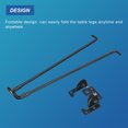 thumbnail image 3 of Unique Bargains Folding Table Legs, 4 Pack 32cm(12.6') Metal Foldable Coffee Table Legs, Black, 3 of 6