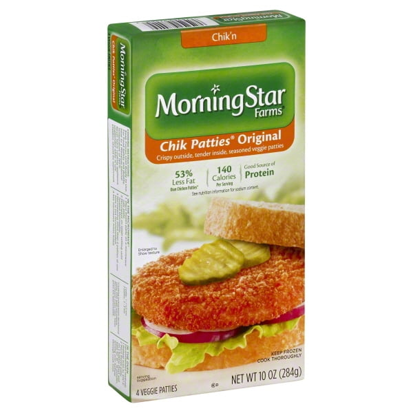 Morning Star Farms Chik Patties Original Veggie Burgers, 4 ct, 10 oz by Kellogg Company