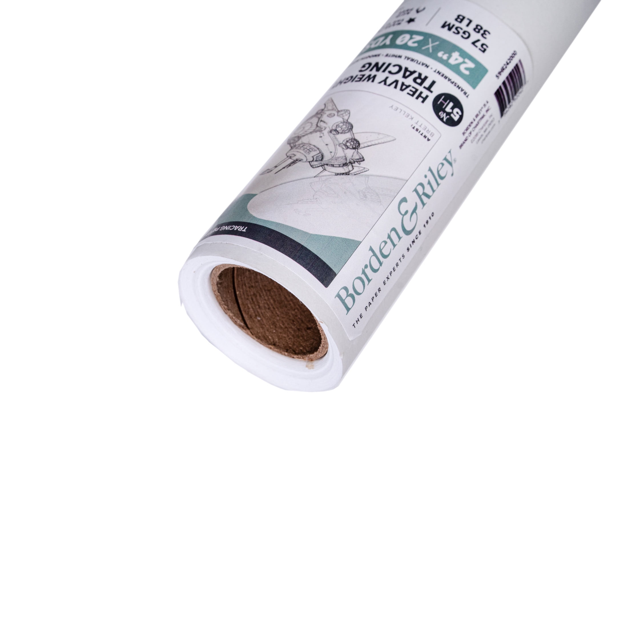 Borden & Riley #51H Monroe Triple-T Parchment Tracing Paper Roll, 24 in. x 20 yds.
