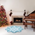 thumbnail image 4 of Deeceymbur Colorful Snowflake Shaped Christmas Floor Mats Non-slip Flocking Decor for Living Rooms Entryways Washable Bathroom Bathtub Kitchen Rug Decoration, 4 of 5