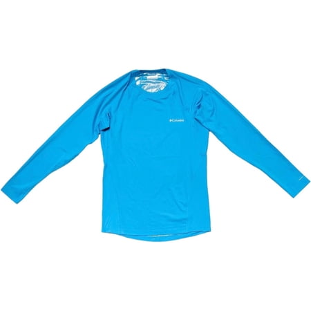 Columbia Mens Midweight Stretch Base Layer Omni Heat Top Shirt US, Alpha, Medium, Regular, Regular, Standard, Azure Blue