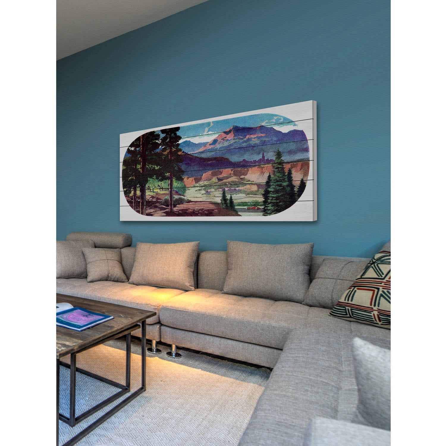 "New Mexico" Painting Print on White Wood
