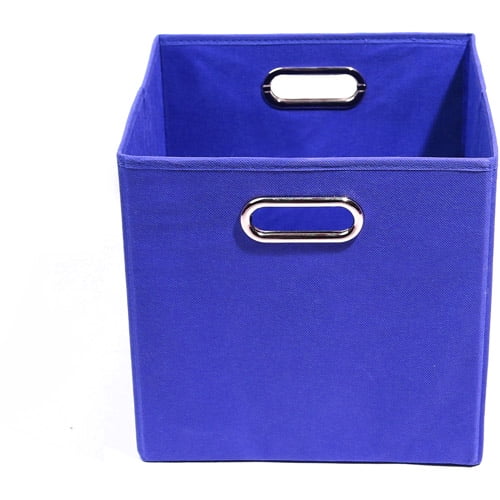 Modern Littles Bold Folding Storage Bin, Solid Blue