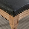 thumbnail image 5 of American Design Black PU Artificial Leather Dining Chairs Set of 2 Solid Rubberwood Legs High Backrest for Dining, 5 of 7