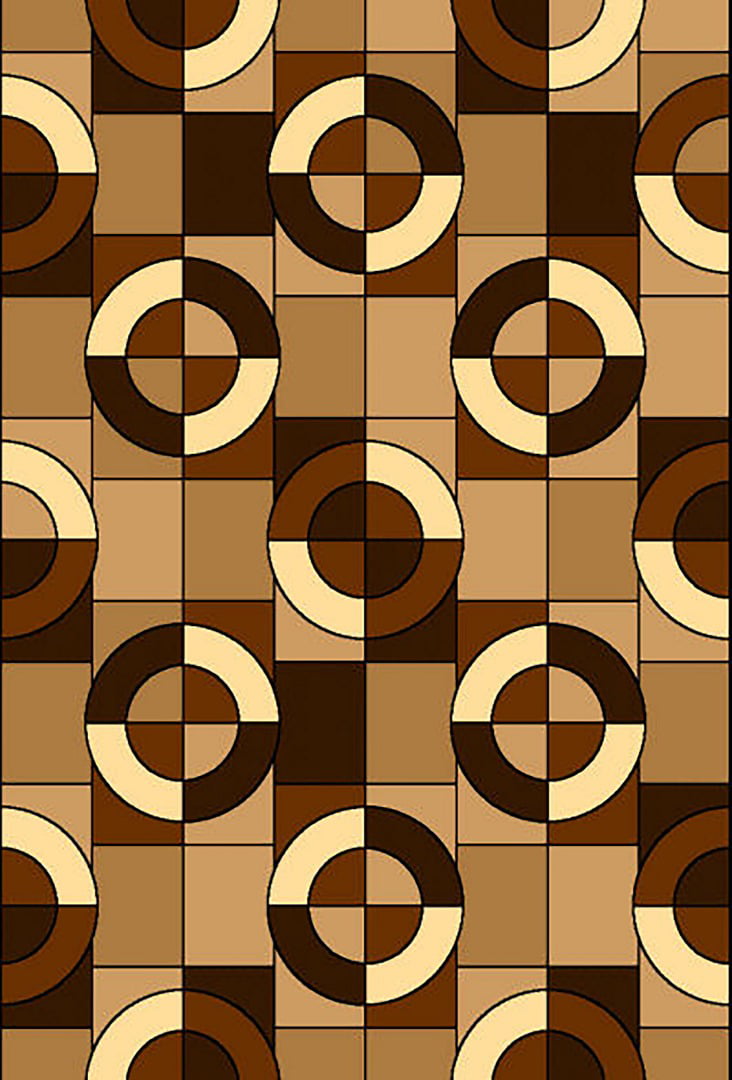 JEWEL 3D Effect Hand Carved Modern Contemporary Abstract 5X8 5x7 Rug 11306 Brown 