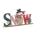 thumbnail image 2 of Holloyiver Christmas Table Decorations for Dinner Party Xmas Desktop, Wooden Display Santa Snowman Noel for Home Restaurant Cafe Table Decoration Merry Christmas Holidays Centerpiece, 2 of 6