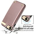 thumbnail image 3 of Mantto for iPhone 7/8/SE 2020/SE 2022 Back Wallet Case with Card Holder, Magnetic Clasp 3 Card Slots RFID Blocking Premium PU Leather Shockproof Anti-Scratch Wallet Phone Case, Rosegold, 3 of 7