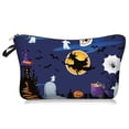 thumbnail image 2 of FUDEAM poliéster Halloween patrón Impermeable bolsa de cosméticos artículos de tocador almacenamiento organizar bolsa de maquillaje de viaje mujer lave la bolsa Fivean unisex, 2 of 2