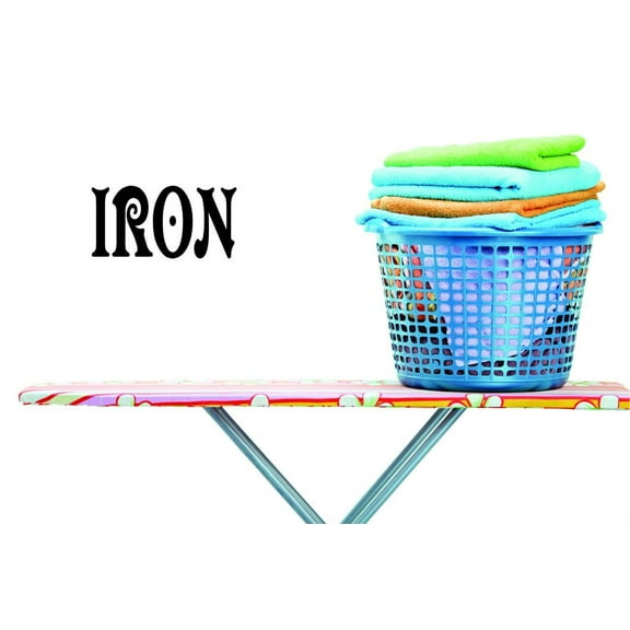 Decal - Wall Sticker : Iron Laundry Room Quote Home Decor Picture Art 12x30 Inches