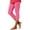 Pink, variant on UVEASISHA Womens Lace Trim Capri Leggings High Waisted Cropped Yoga Pants Stretch Comfy Workout Capris Pink XL