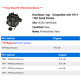 thumbnail image 2 of Distributor Cap - Compatible with 1974 - 1985 Buick Riviera 1975 1976 1977 1978 1979 1980 1981 1982 1983 1984, 2 of 2