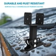 thumbnail image 6 of VANROUG 3Pcs Roof Riser Brackets Kit Pergola Roof Riser Beam Bracket, Heavy Duty Roof Mount Brackets 3-1/2" Saddle Black for Wood Post Gazebo Pergola, 6 of 6