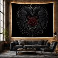 thumbnail image 6 of Moon Stars Ravens with Facing Each Other Their, Spooky Gothic for Gothic Decor Fans, Dark Art Decor Room Accent, Halloween Gift, Tapestry Wall Hanging for Bedroom and Dorm, 6 of 7