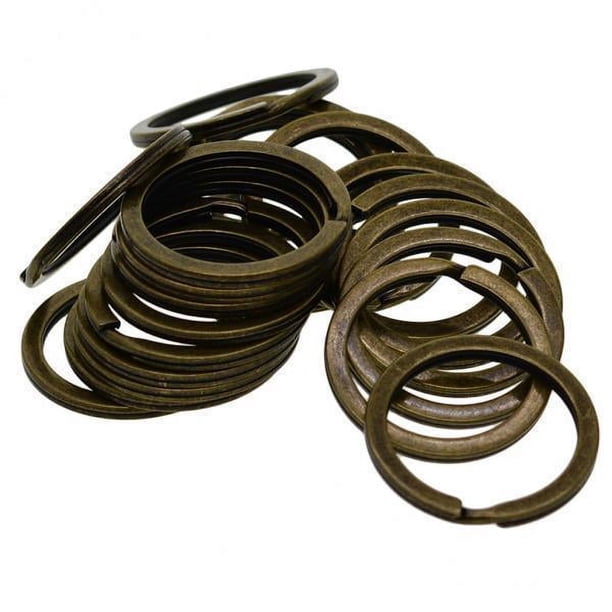 5x 20 Piezas Anillos de Llavero Circular para Organización de Llaves Cierre Plano Forma Forma Forma 5 piezas