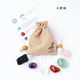 thumbnail image 1 of Granjero Gordo 1 juego de bolsa de tela con 12 constelaciones de piedra cruda de cristal natural, espécimen mineral de cristal DIY de Libra para Aries,, 1 of 4