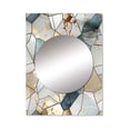 thumbnail image 2 of Designart "Harmonious Teal And Grey Marble Essence" Abstract Mirror Wall Decor - Glam Teal Marble Large Printed Mirror Wall Decor For Bedroom - 40" x 30" Inch, 2 of 5
