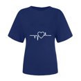 thumbnail image 6 of Otvok Valentine'S Day T-Shirt Fashion Crewneck Short Sleeve Casual Loose Shirt for Women, 6 of 6