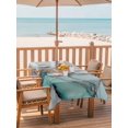 thumbnail image 2 of Outdoor Table Cloth with Umbrella Hole and Zipper, Blue Teal Marble Waterproof Rectangle Tablecloth 60"x102", Modern Ink Painting Abstract Washable Table Cover for Outside Party Patio Picnic, 2 of 8