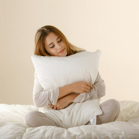 Sleep & Beyond myLatex® Pillow, 100% natural, adjustable and washable latex and wool filled pillow, Queen 20x30"