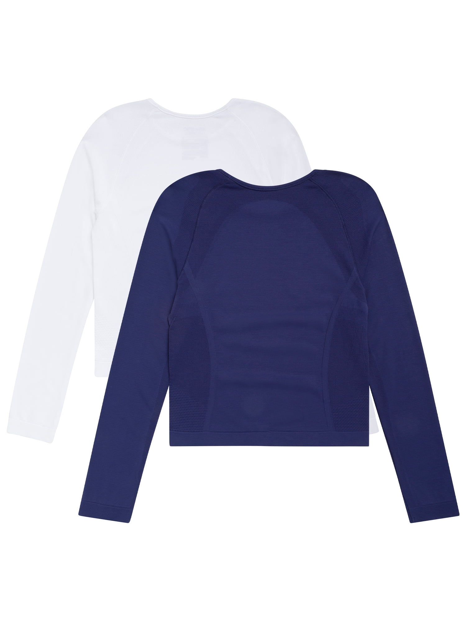 Athletic Works Girl's Active Long Sleeve Seamless Tee, 2-Pack, Sizes 4-18