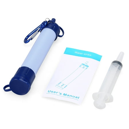 Water Filter Straw and Cleaning Kit Water Filtration System for Outdoor Survival Emergency Camping Hiking