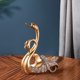 thumbnail image 4 of Cisne hecho a mano Estante de vino Escultura Adornos Estante de almacenamiento Accesorios Titular de almacenamiento Titular de vino Titular de botella Oro Macarena Botelleros, 4 of 7