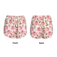thumbnail image 3 of Balery Rose Flowers Pantalones cortos deportivos para mujer con forro y dos bolsillos, elásticos, para entrenamiento, gimnasio, yoga-XX-Large, 3 of 7