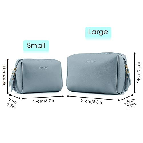 Vegan Leather Makeup Bag Zipper Pouch 