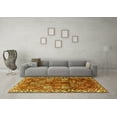 thumbnail image 3 of Ahgly Company Machine Washable Indoor Rectangle Persian Yellow Traditional Area Rugs, 2' x 5', 3 of 4