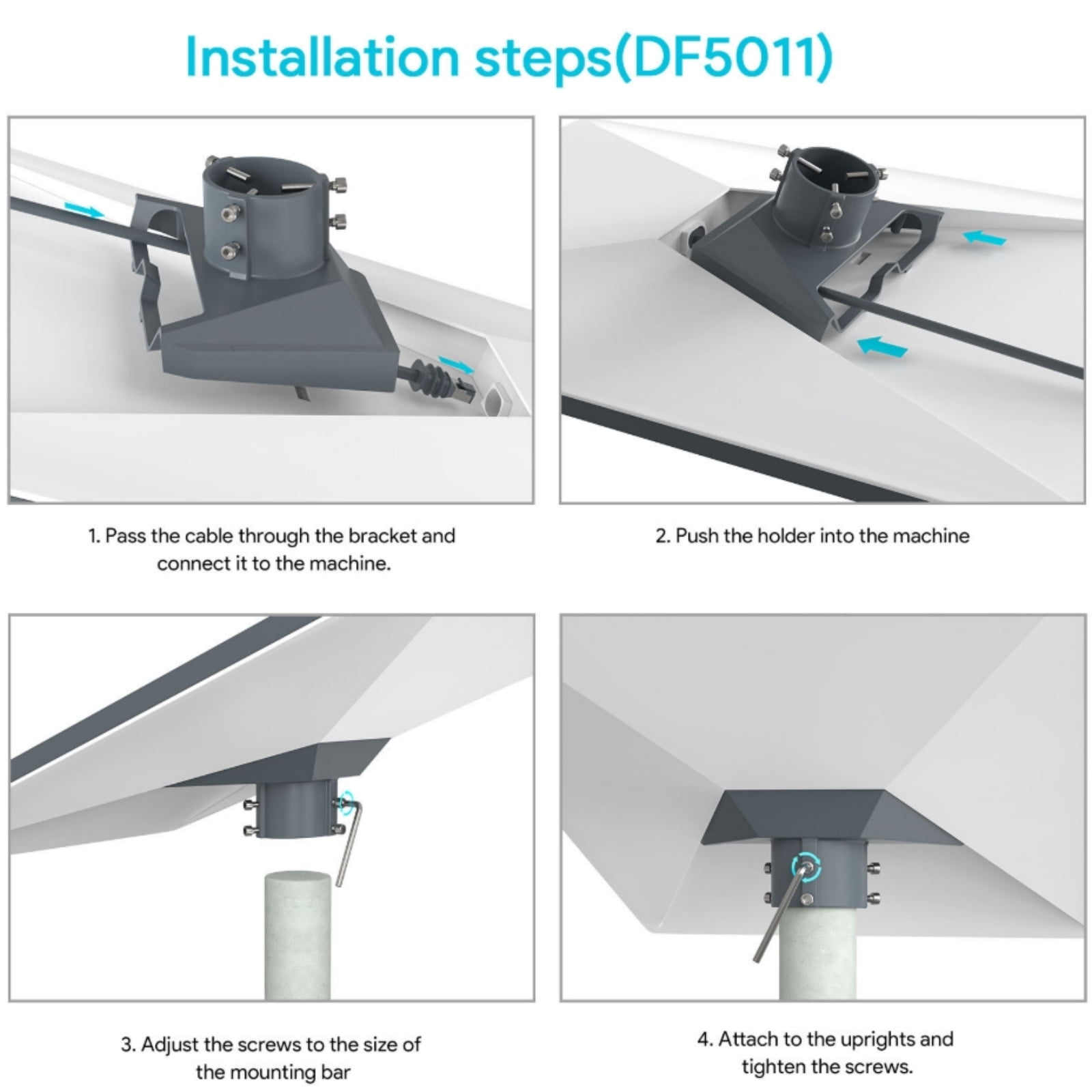 Starlink Gen 3 Roof Pipe Mount Adapter – Heavy-Duty Aluminum Base for RV, Cabin, and Home Roof Installation – Weatherproof Pole Bracket with Cable Routing Channel & Mounting Kit