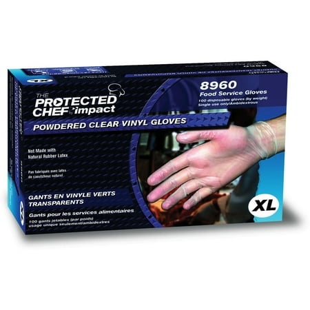 General-Purpose Vinyl Gloves, Powdered, X-Large, Clear, 2 3/5 Mil, 1000/carton