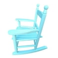 thumbnail image 3 of Kid's Porch Rocking Chair for Indoor or Outdoor Patio Use, Small Wooden Rocker for Kids Ages 6-10, Blue, 3 of 7