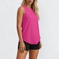 thumbnail image 5 of POUNOO Womens Tank Tops Loose Fit Crew Neck Sleeveless Curved Hem Casual Tops Minimalist Everyday Wear Tees Gift, 5 of 8