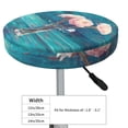 thumbnail image 2 of Flowers in Glass Vase Round Bar Stool Seat Covers, Elastic Round Chair Cover Stool Seat Slipcover Bar Stool Cushions Round Pad for 12-14 inch, 2 of 5
