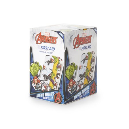 American White Cross Stat Strip Ant-Man / Hulk / Black Widow Adhesive Strip, ¾ x 3 Inch, Dukal 1087937, 1 Count