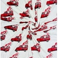 thumbnail image 3 of Serafina Home Valentine's Day Soft Throw Blanket: Love Gnome In Red Truck For Couch Sofa Chair Bed or Dorm, 3 of 6