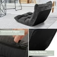 thumbnail image 6 of CZMJY Cushioned Floor Chair, 14-Position Adjustable Padded Lazy Recliner with Comfortable Back Support and Skin-Friendly Cover, Great for Reading, Playing Game, Meditating (Mysterious Black), 6 of 9