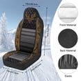 thumbnail image 7 of Uorisanigo Car Seat Covers Front Seats Only, Universal 2-Piece Faux Leather Deer Print Front Seat Covers Coral Velvet Fabric, Fluffy Furry Car Seats Cover Cushion for Trucks SUV, 7 of 7