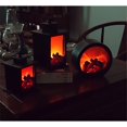 thumbnail image 3 of Fireplace Lanterns Decorative,Small Fire Place,Flame Effect LED Fire Lamp,Battery Operated USB Charge Portable Fireplace,Indoor Outdoor Christmas Decoration (No Heater Function Black),B, 3 of 7