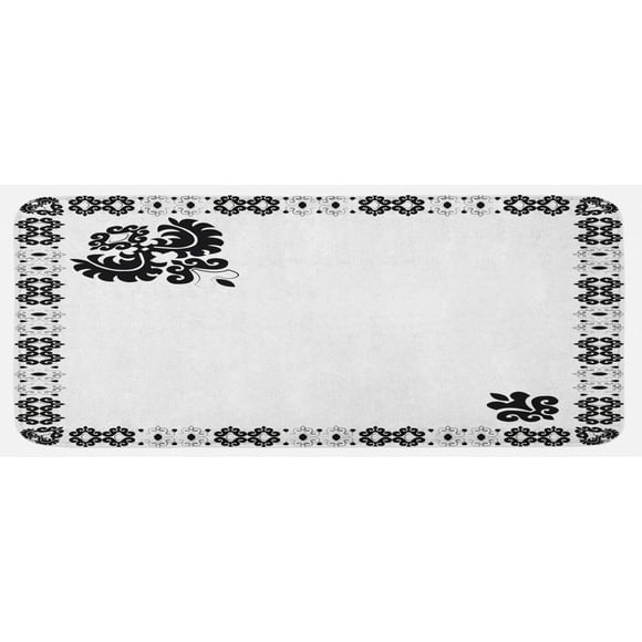 Black And White Damask Kitchen Decor