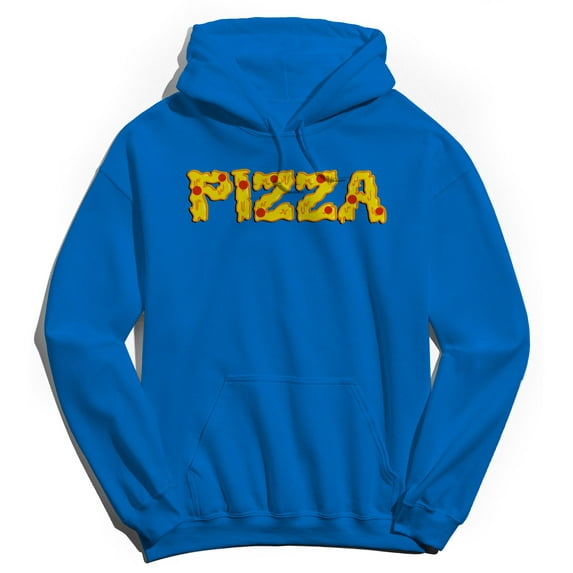 Pizza Humor Graphic Royal Men's Crewneck Sweatshirt Hoodie