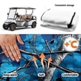 thumbnail image 5 of Bulopur Blue Camo Club Car Golf Cart Seat Covers Soft Golf Cart Towel Seat Covers with 4 Front Pockets& Nonskid Bottom Compatible with EZGO, Yamaha, Club Car, 5 of 8