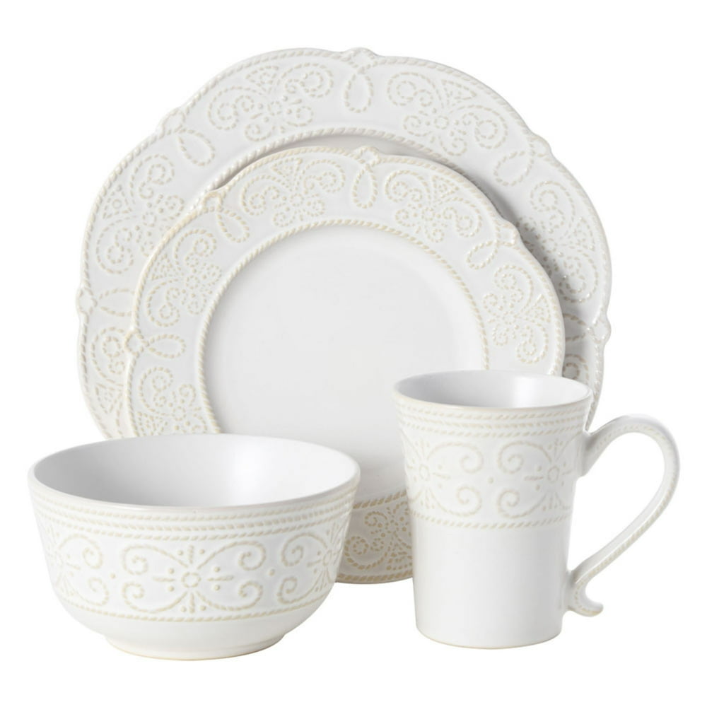 Pfaltzgraff Abby 16piece Dinnerware Set Round White
