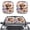 Hippie Flower Highland Cow, variant on Jeiento Funny Husky Windshield Sunshade Car Front Sunshade Blocks Sun Visor Foldable Front Window Cover Sun Visor Keep Your Vehicle Cool Fit Car Front Window for Trucks SUV Van