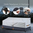 thumbnail image 6 of Outdoor Sofa Cover Waterproof Patio Bench Cover for 2 Seater Loveseat, 420D High Density Outside Furniture Cover with UV Silver Coating & Windproof Buckles (Gray-DarkGray, 60''x35''x31''), 6 of 8