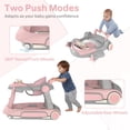 thumbnail image 6 of AILEEKISS 5-in-1 Musical Baby Walker with Wheels, Foldable Baby Walker for Boys Girls, Pink Grey, 6 of 10